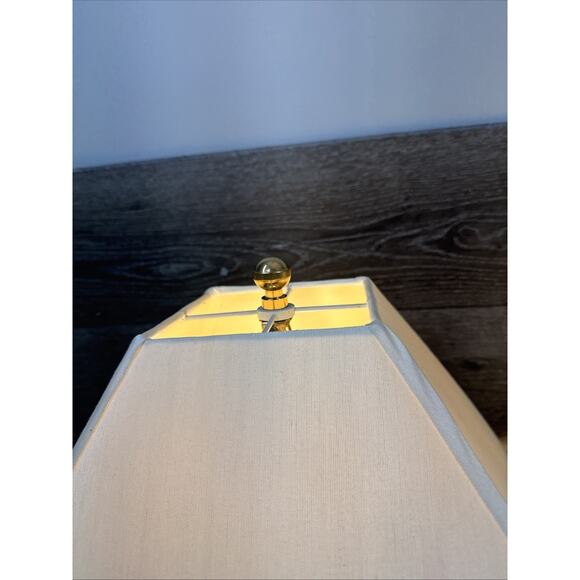 VTG Frederick Cooper Brass Pagoda Table Lamps Pair Hollywood Regency 26” ~pair - Picture 6 of 12